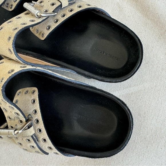 Isabel Marant Lennyo eyelet-embellished suede slides EU 40 - Picture 6 of 13